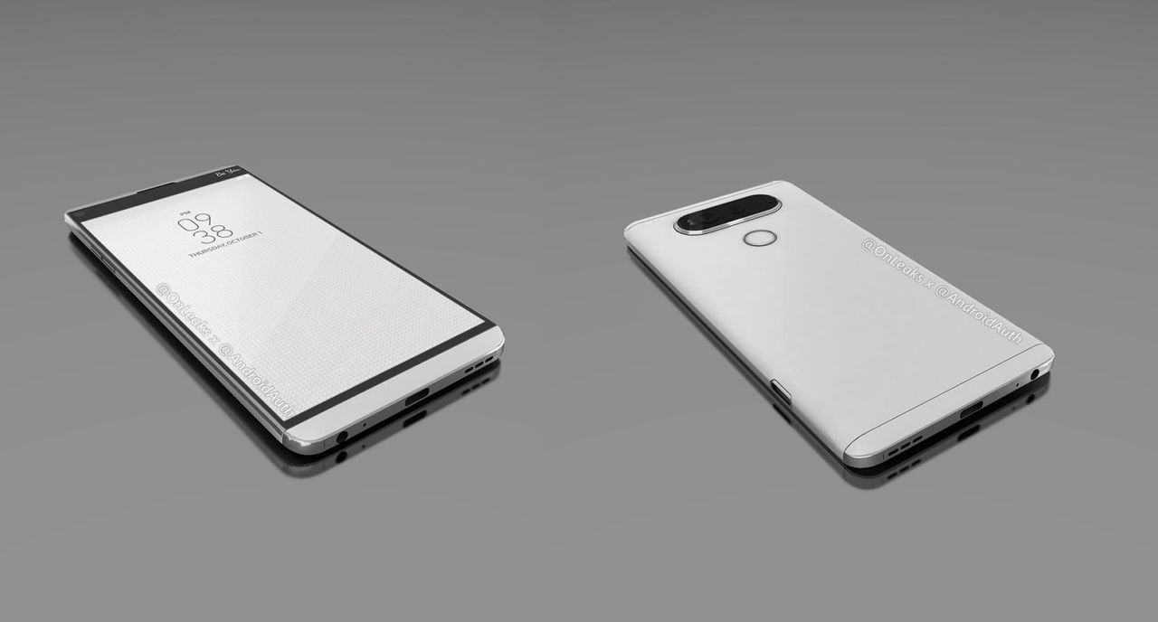 Läckta renderingar på LG V20 visar luren från alla håll