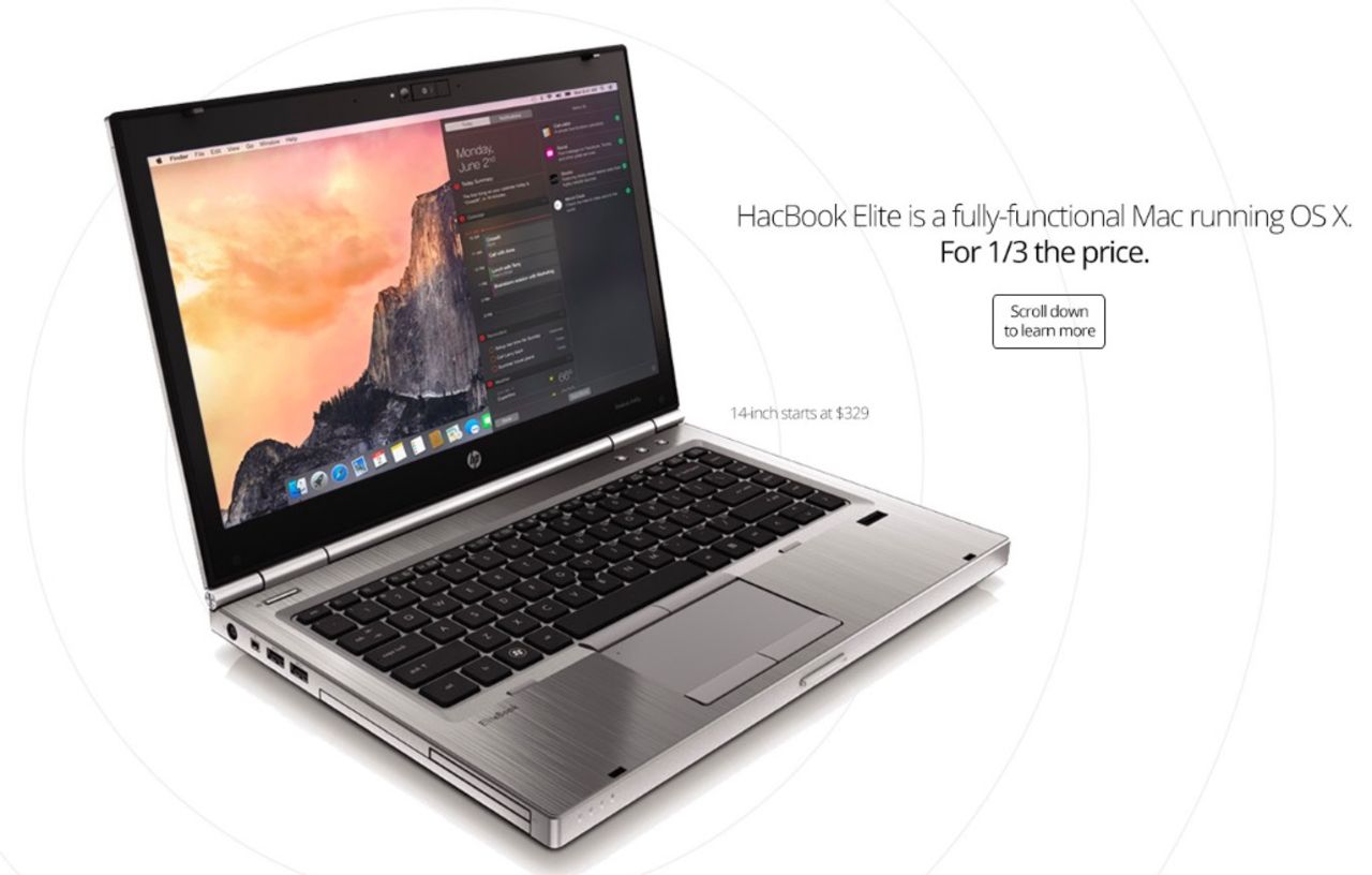 HacBook Elite är en laptop som kör MacOS