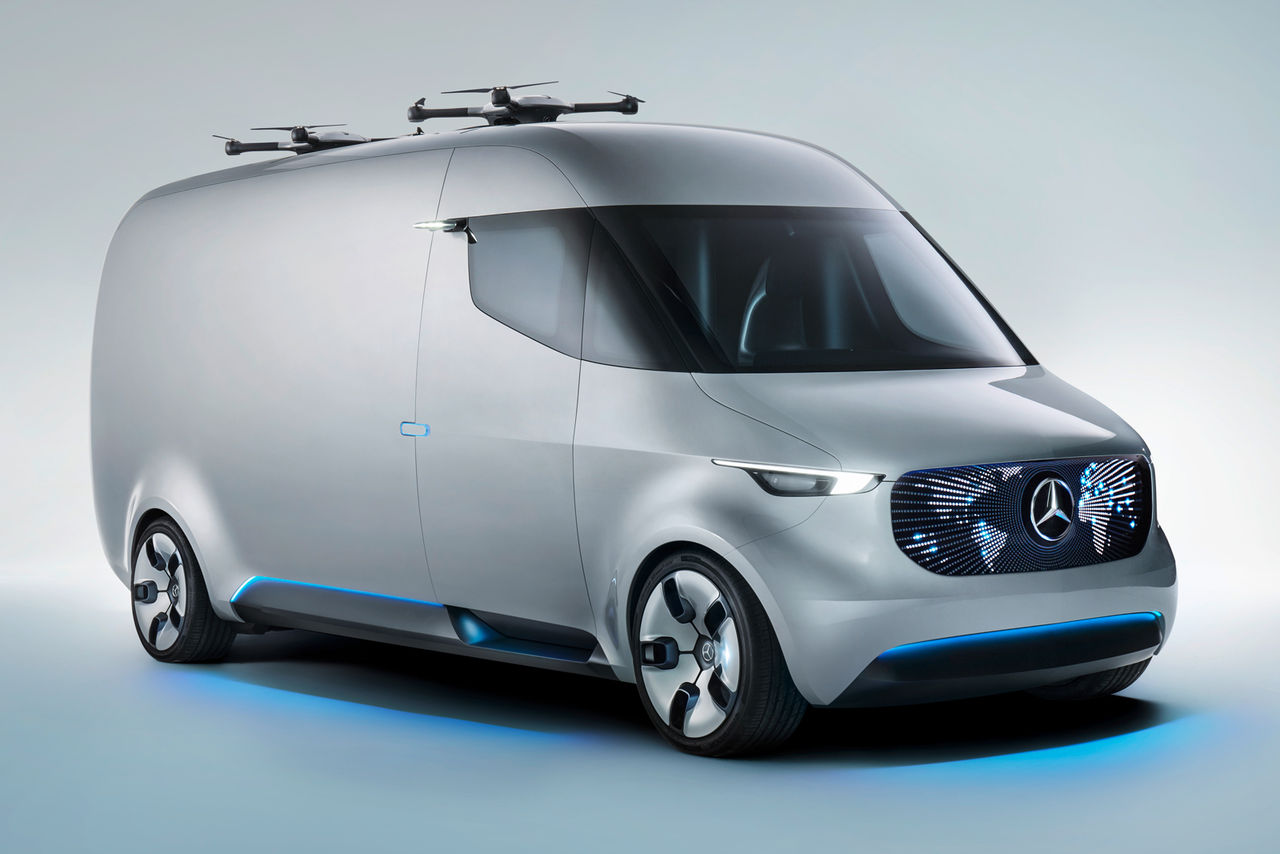 Mercedes Vision Van är ett moderskepp för leveransdrönare