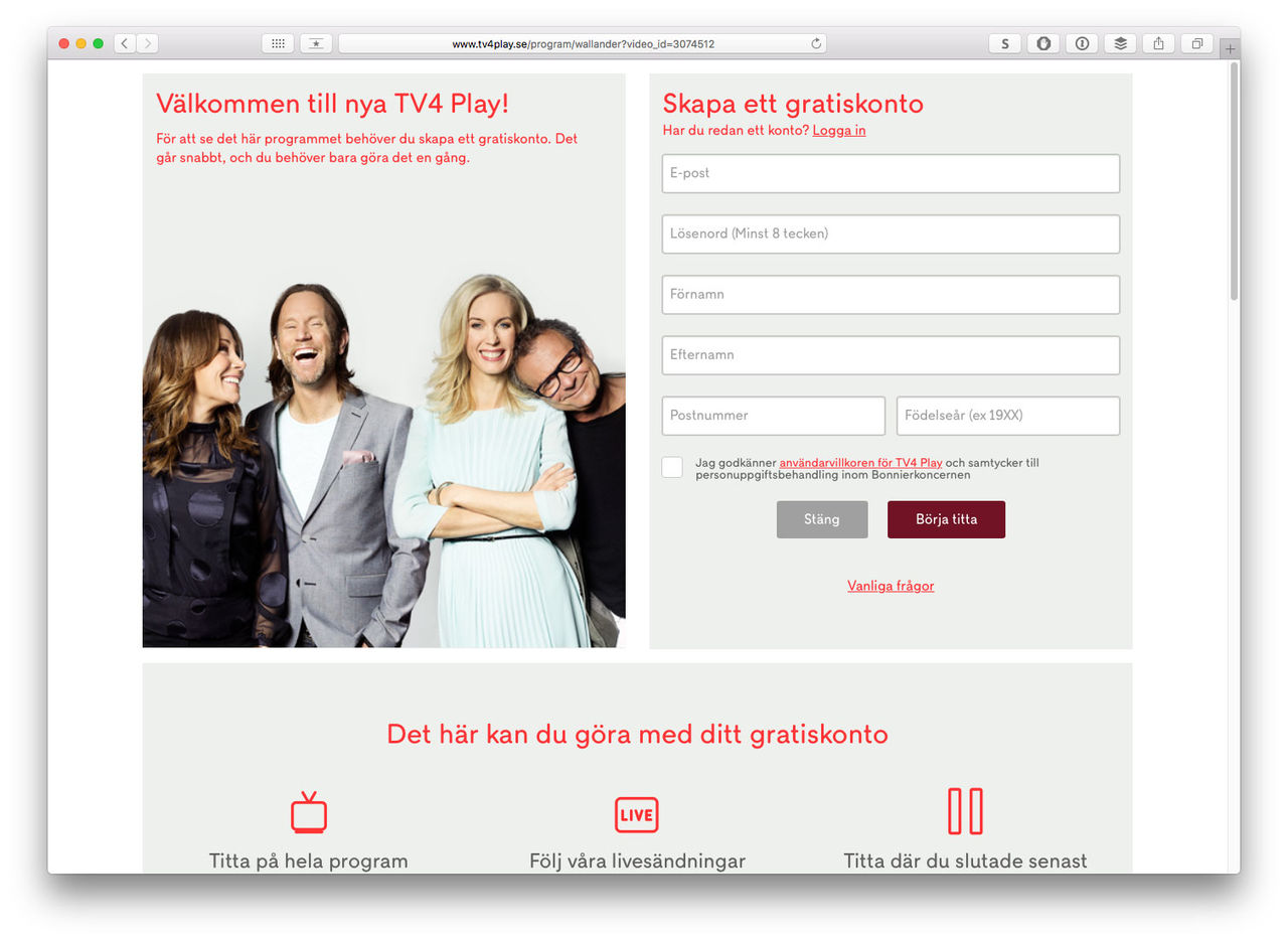TV4 Play har över miljonen medlemmar