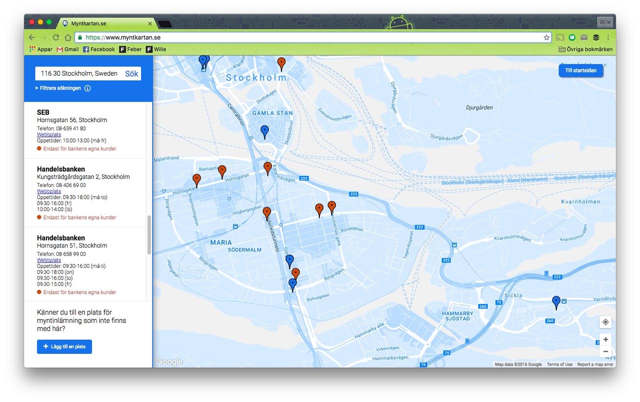 Sveriges Riksbank lanserar Myntkartan.se