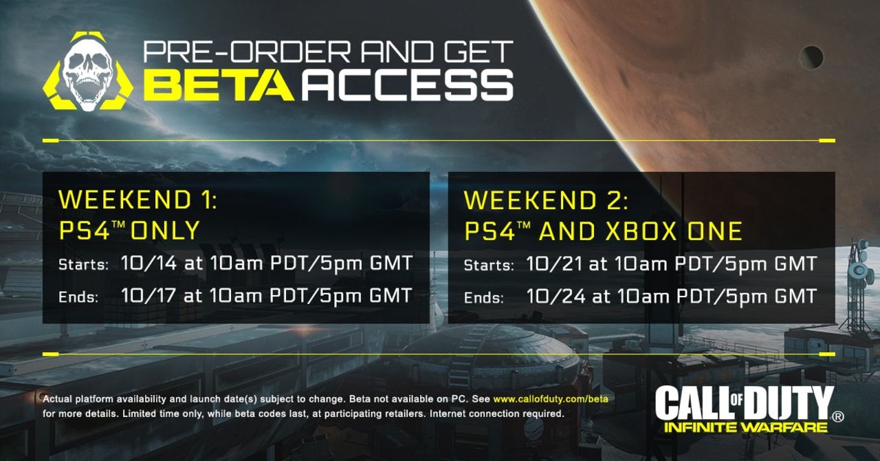 Då kan du betatesta Call Of Duty: Infinite Warfare