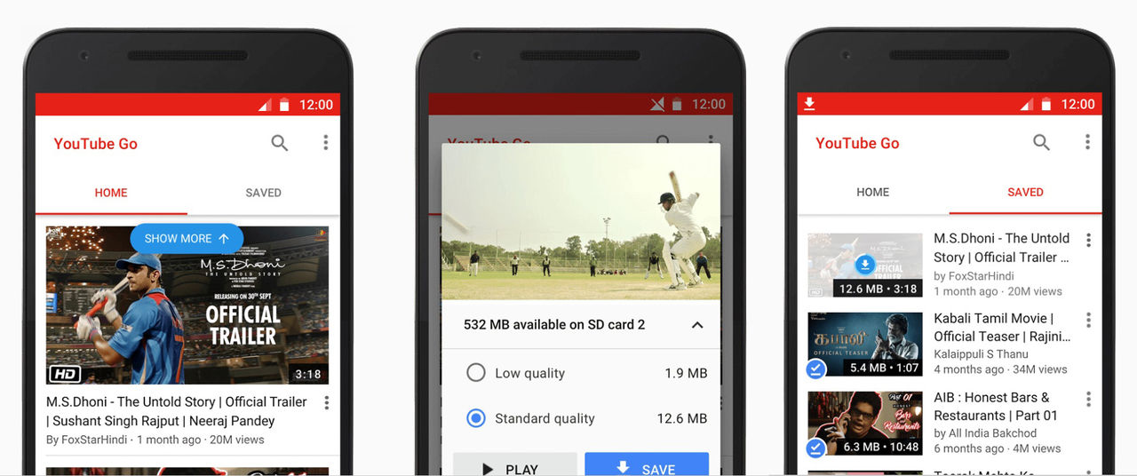 YouTube Go låter dig spara videor offline