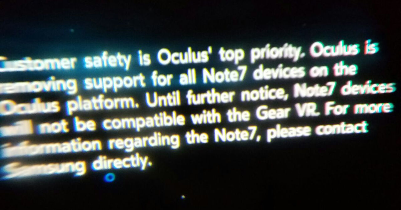 Oculus fimpar stödet för Note 7 i Gear VR-appen