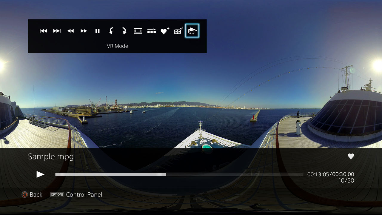 Ladda upp 360-material med Playstation 4 Media Player
