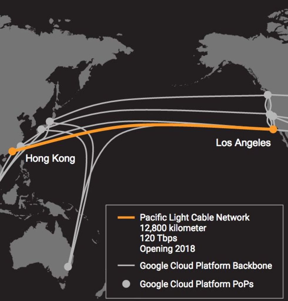 Google och Facebook ska lägga kabel mellan USA och Asien
