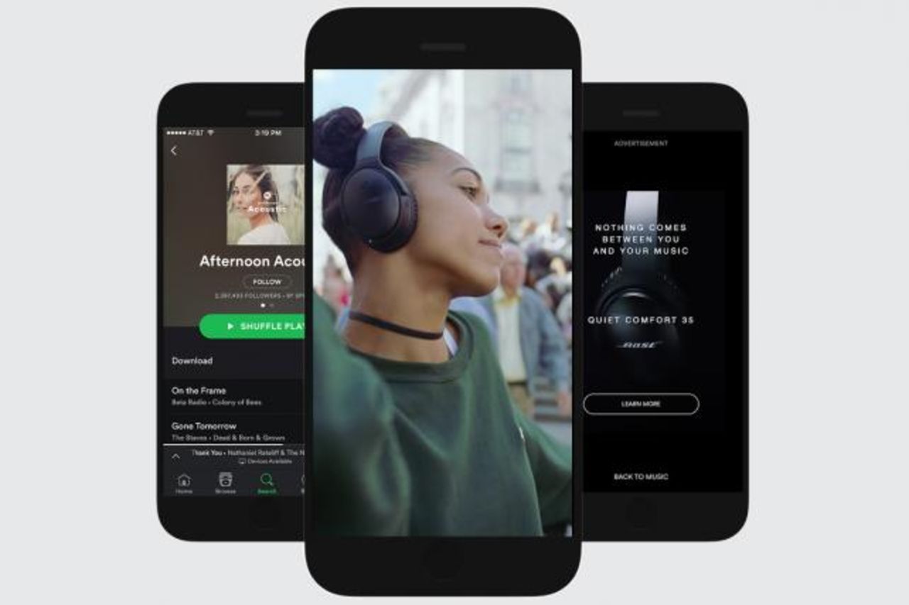 Spotify rullar ut vertikala videoannonser