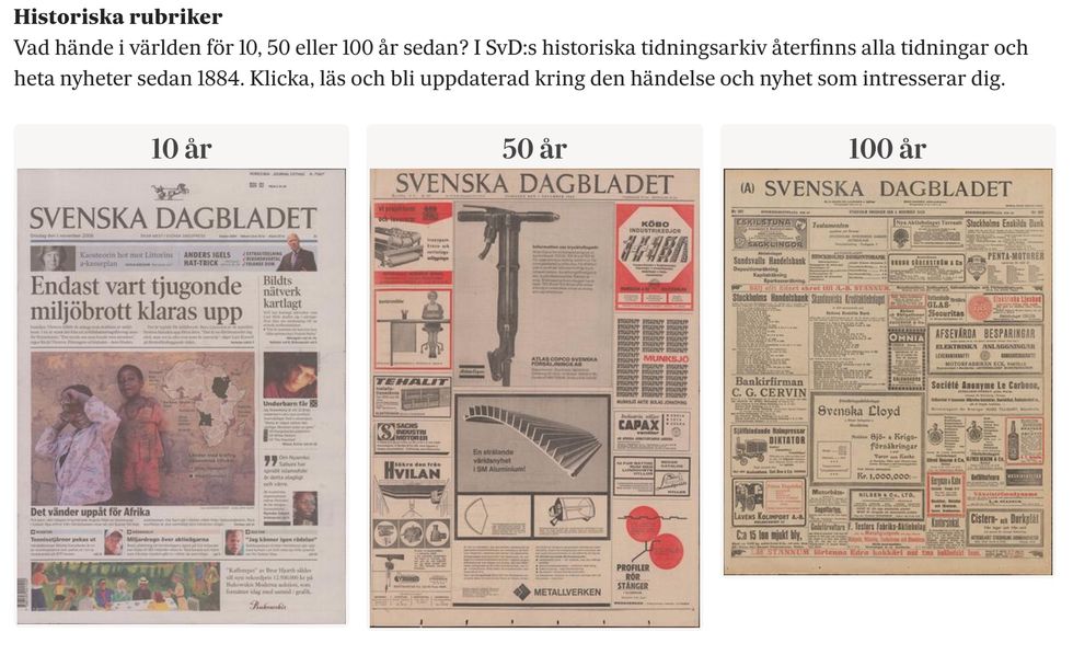 Svenska Dagbladet Har Fått Ett Historiskt Arkiv. Med 1,5 Miljoner ...