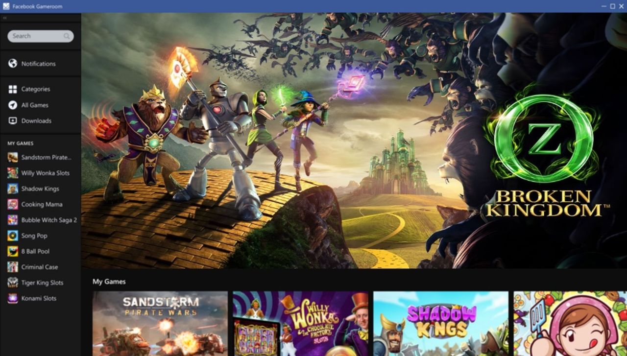 Facebook lanserar Gameroom