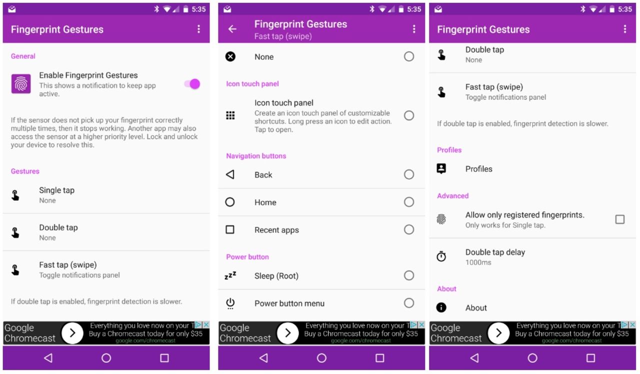 Fingerprint Gestures ger dig Pixel-funktion