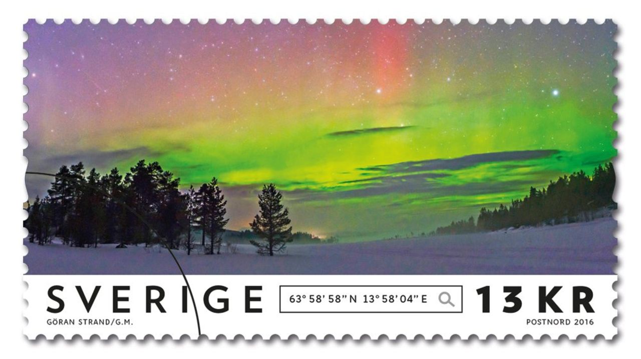 Postnord släpper frimärken med Norrsken