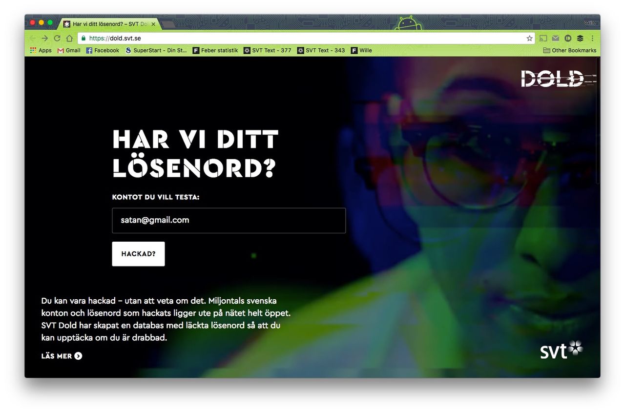 SVT klonar Have I been pwned?