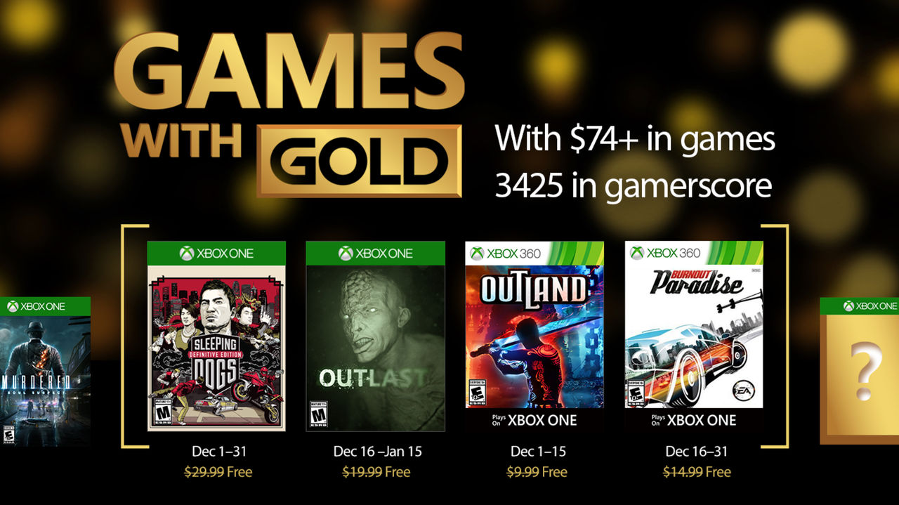 Nästa månads Games with Gold-erbjudande