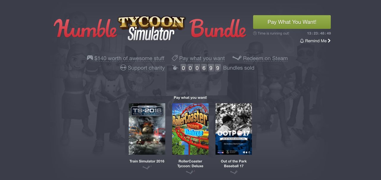 Senaste Humble Bundle ger dig Tycoon-spel för liten peng