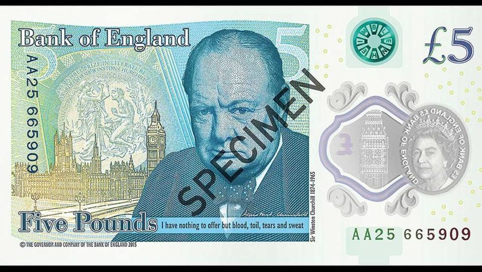 Vegetarianer upprörda över Storbritanniens nya 5-pundsedel