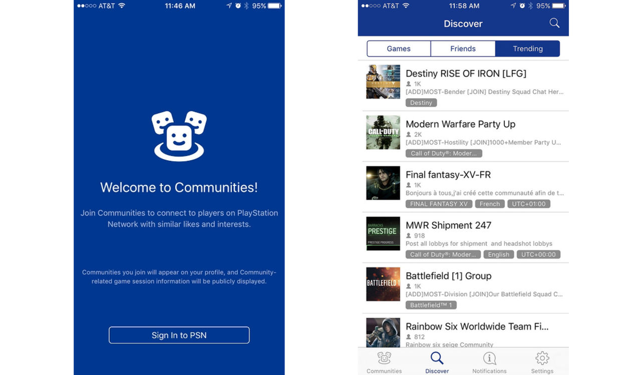 Sony släpper separat app för PlayStation Communities