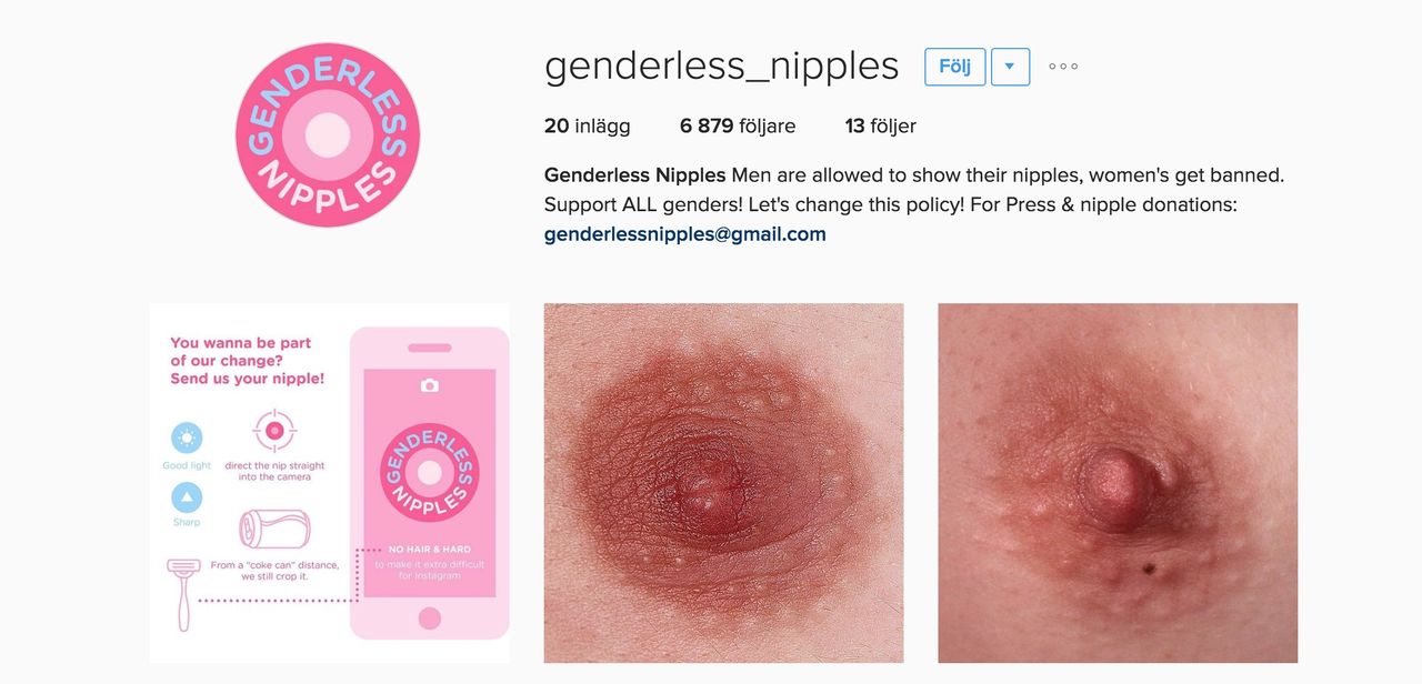 Genderless Nipples vill utmana censuren på Instagram
