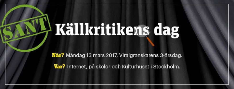 Viralgranskaren drar igång Källkritikens dag