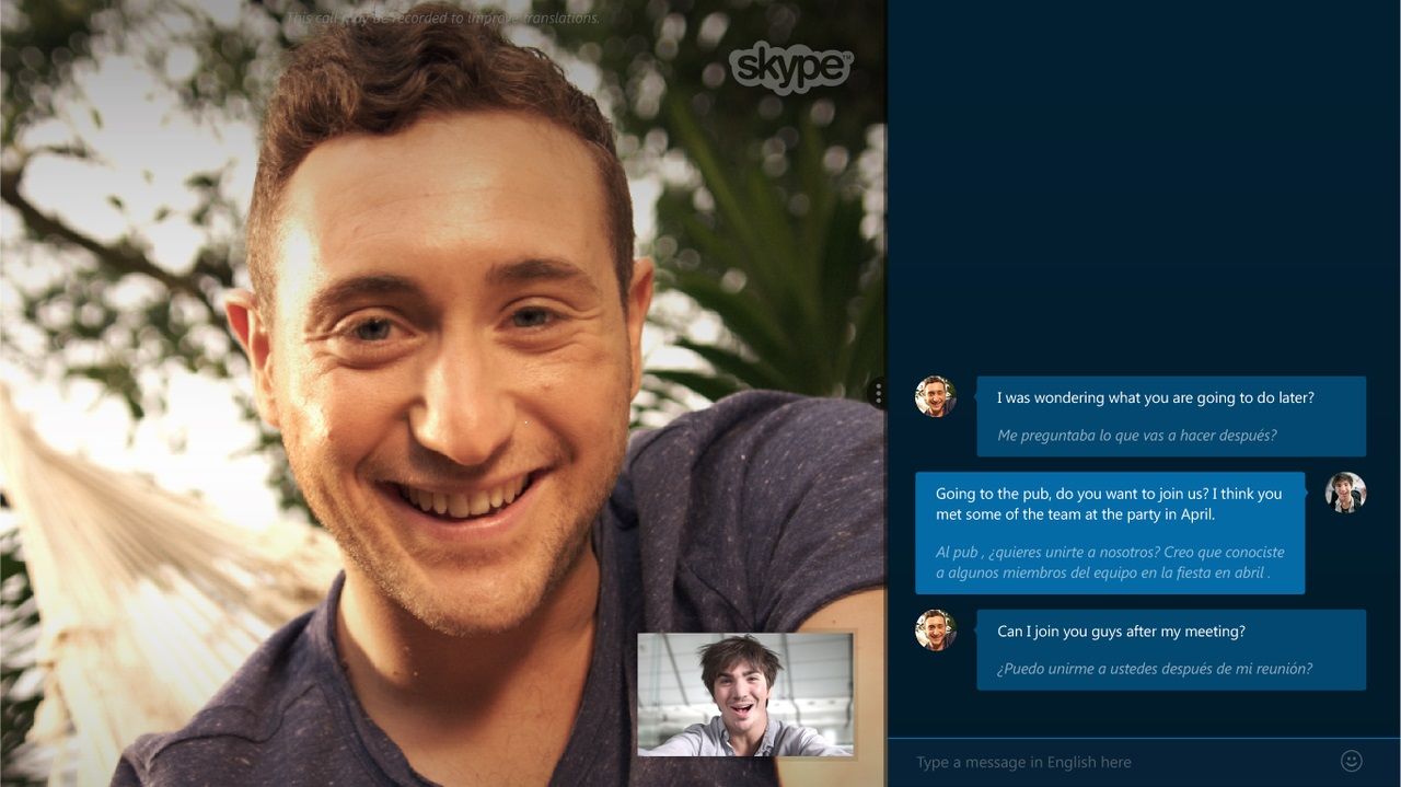 Skypes realtidsöversättare fungerar nu vid alla samtal