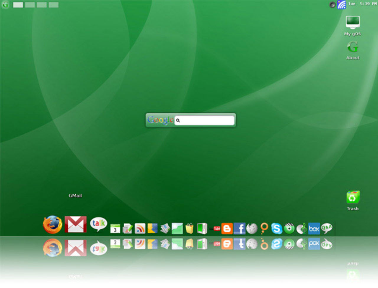 gOS 2.0 med Google Gears