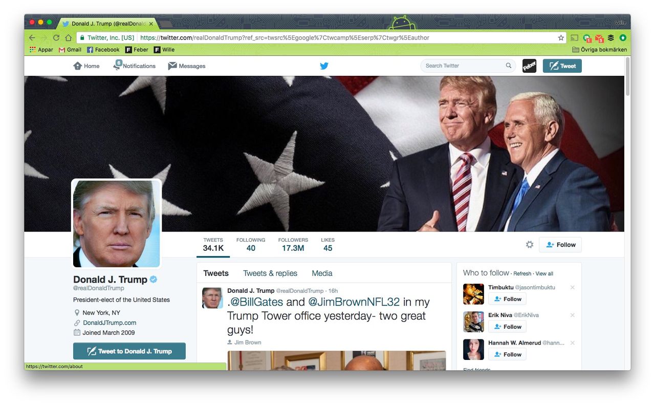 Twitter bjöds inte in till Donald Trumps tech-möte