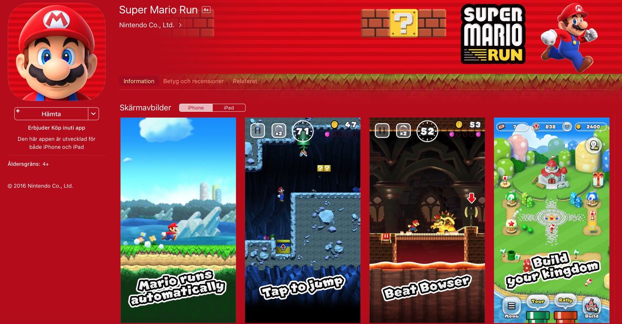 Super Mario Run är släppt