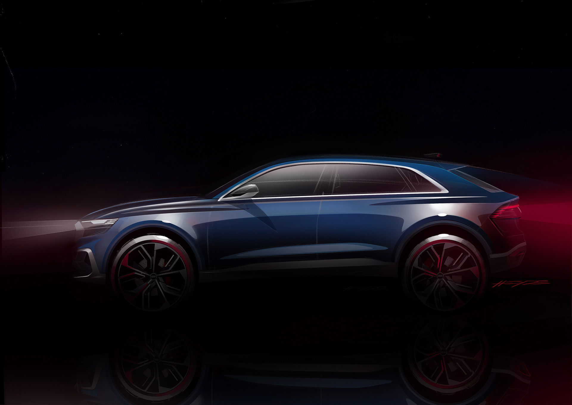 Audi visar skisser på Q8 Concept