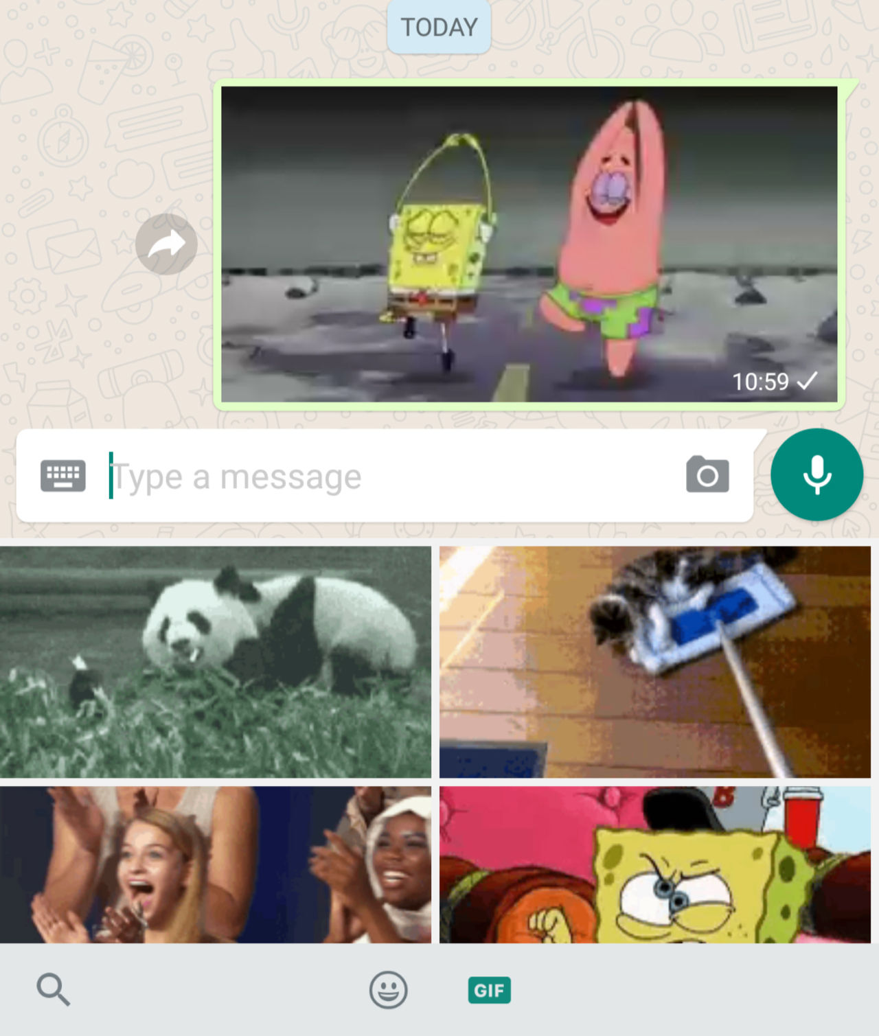 Whatsapp får Giphystöd
