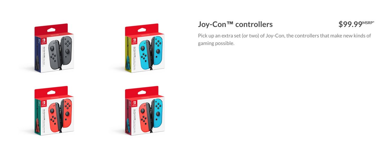 Priser för Switch-kontrollerna