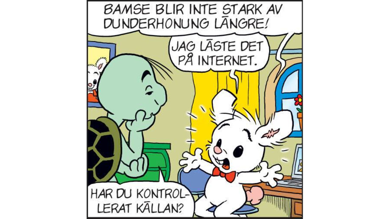 Bamse lär ut källkritik