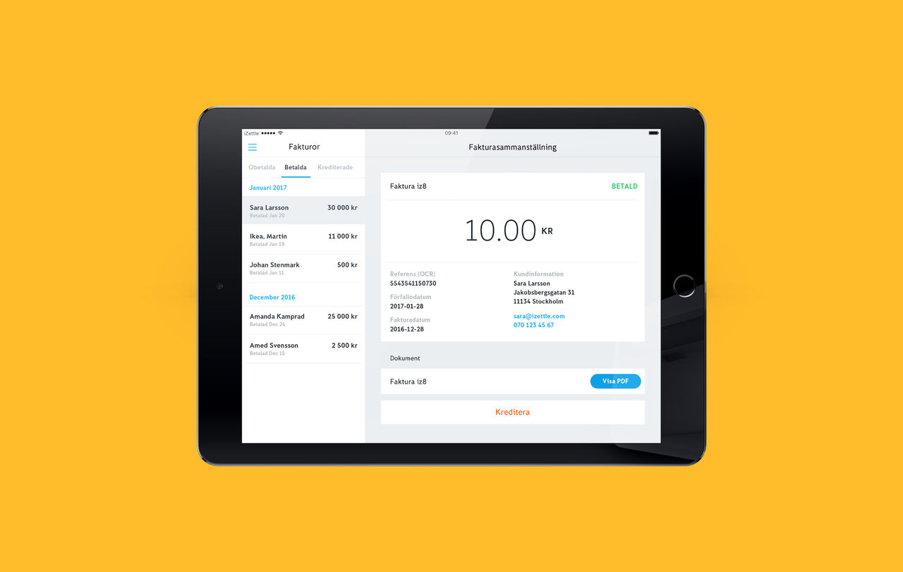 iZettle lanserar faktureringstjänst