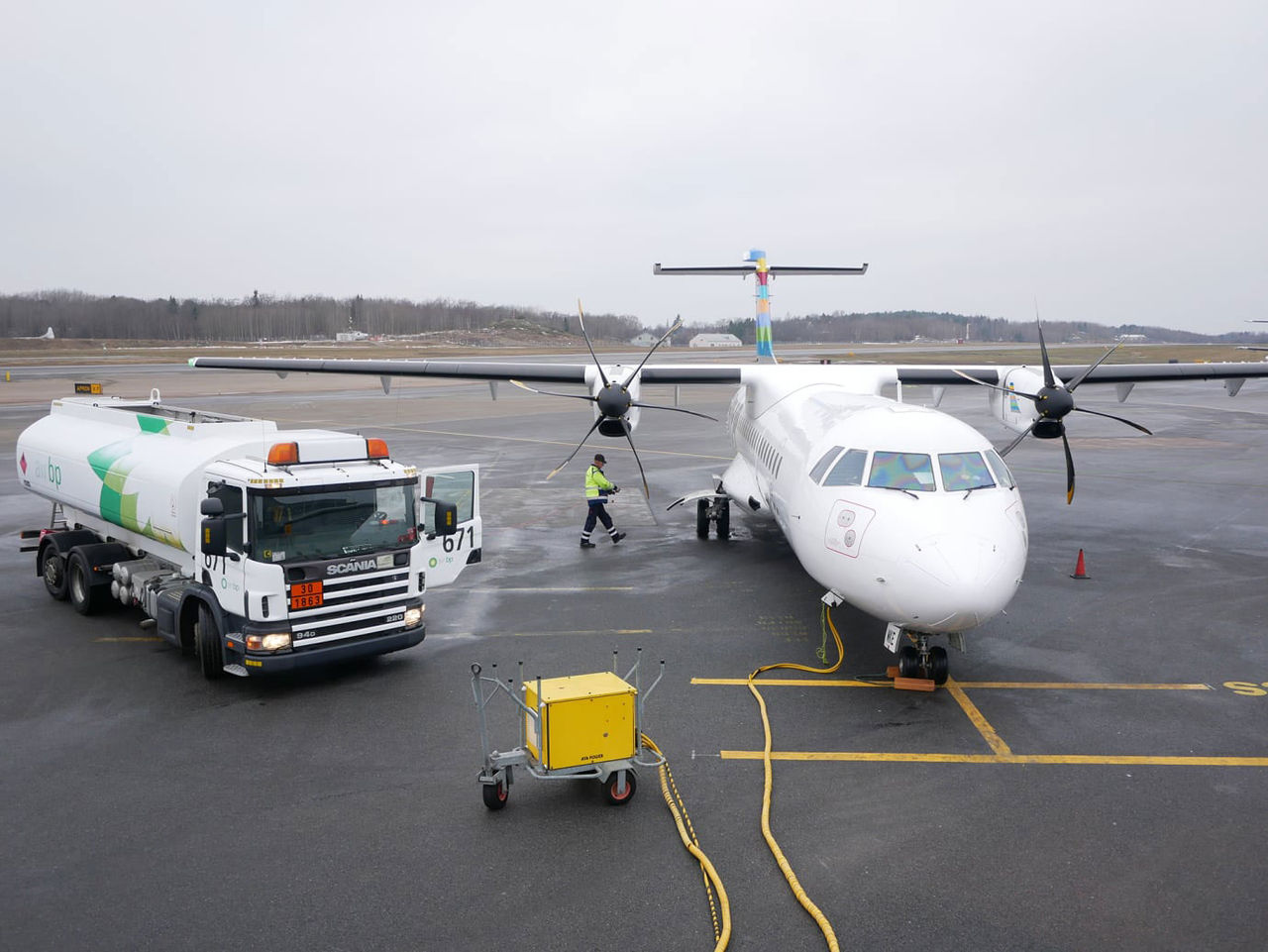 BRA körde premiärtur med klimatsmart flygplan i går