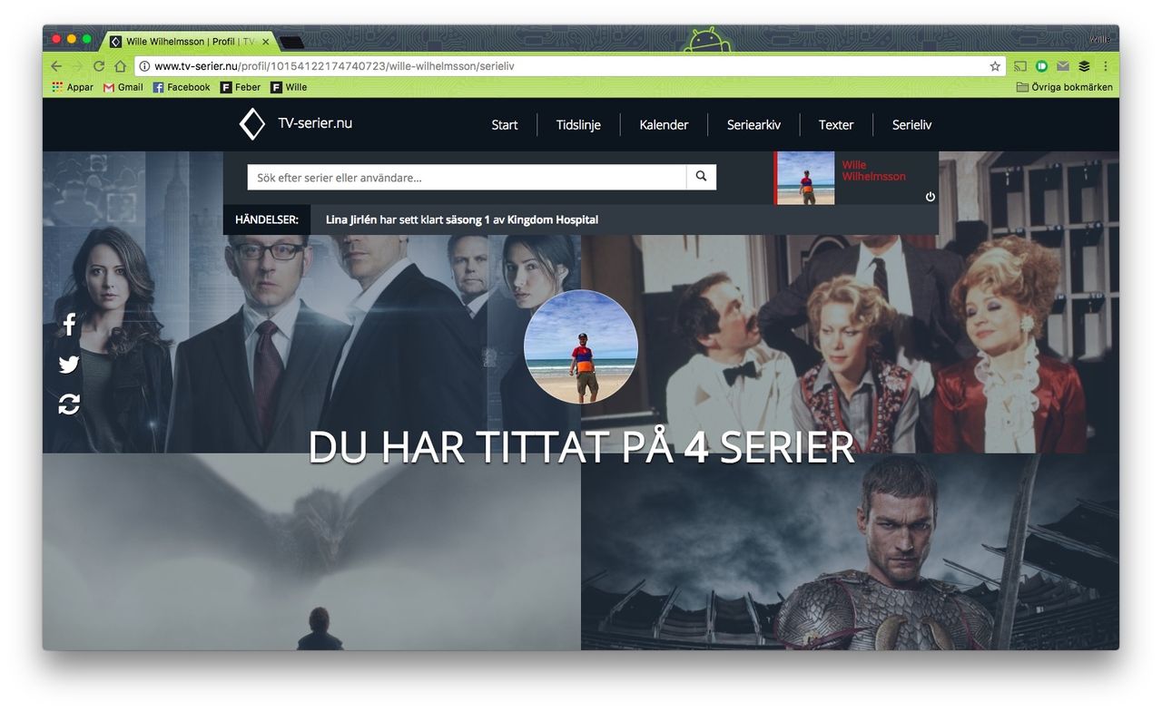 Håll koll på ditt tvserie-tittande med Serieliv