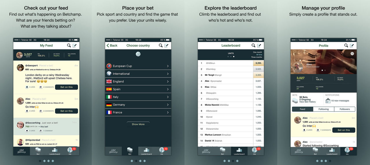 Betchamp låter dig betta på sport med låtsaspengar