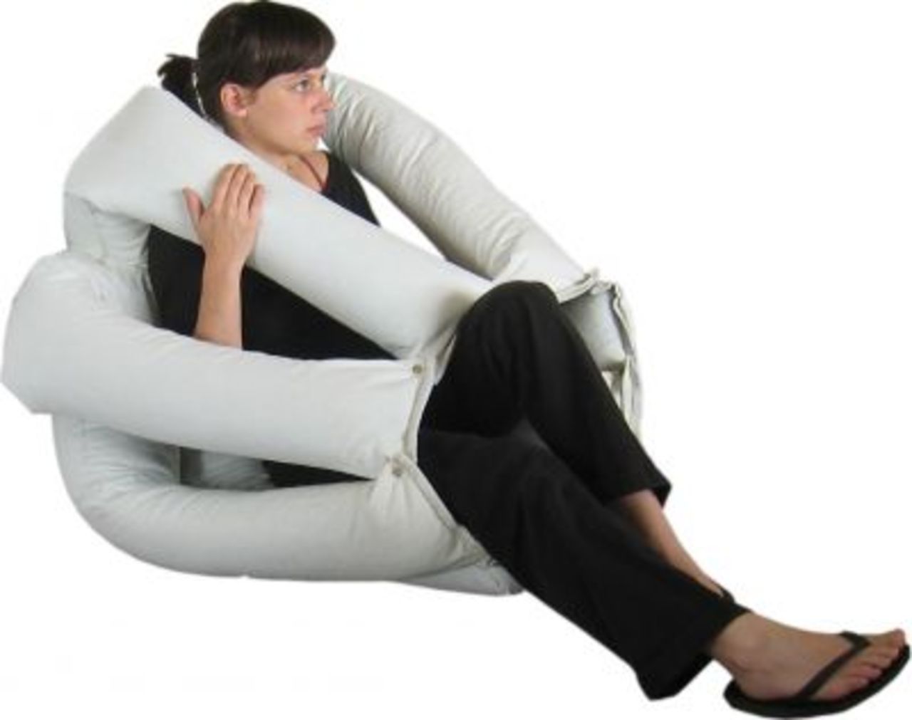 Annorlunda beanbag sydd av gamla jeans