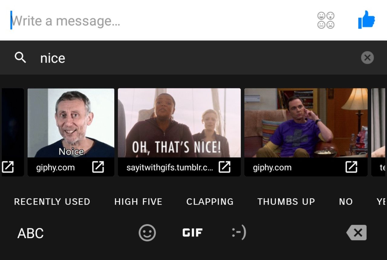 Nu kan du slänga in gifar från Gboard i Facebook Messenger