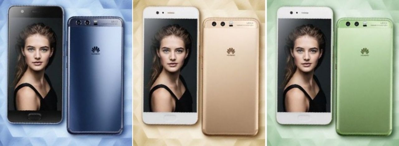 Läcka visar Huawei P10 i olika färger