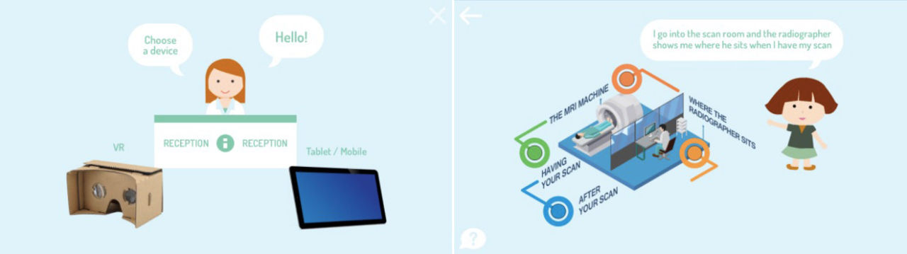VR förklarar magnetisk resonanstomografi för barn