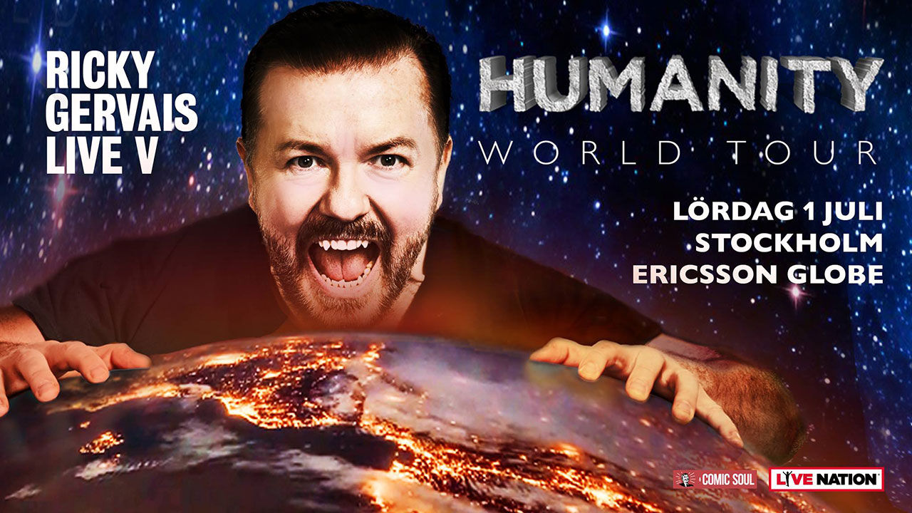 Ricky Gervais kör show i Sverige