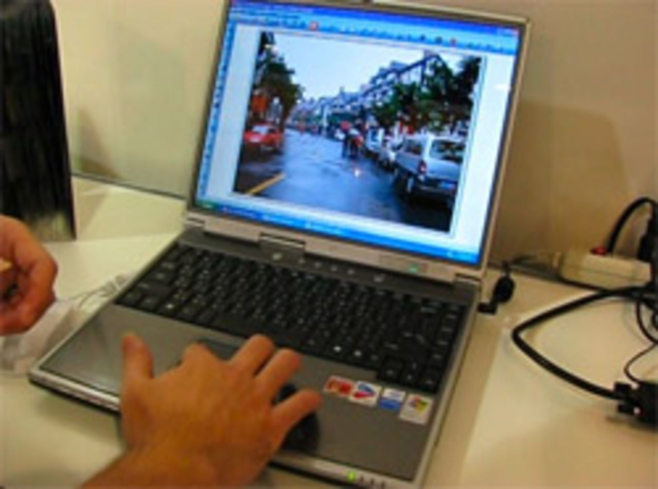 Multitouch-trackpad på video