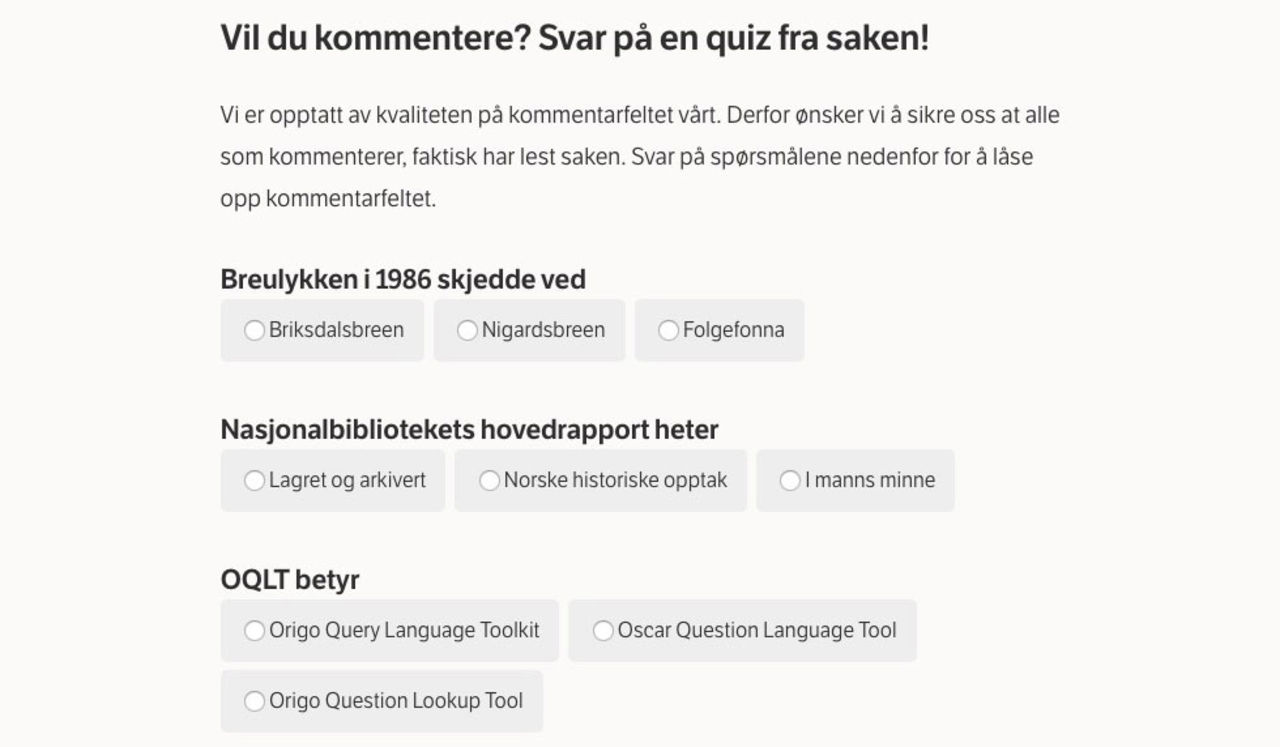 Norska NRK har en fiffig lösning för att slippa trollkommentarer