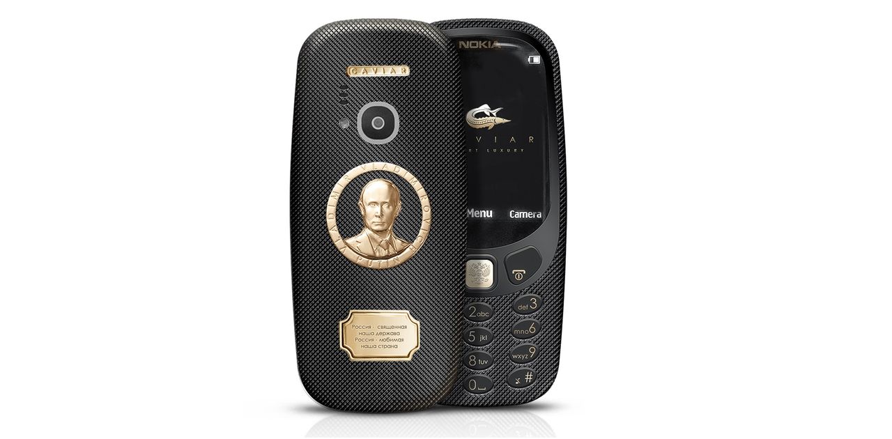Beställ Nokia 3310 med Putins ansikte i guld