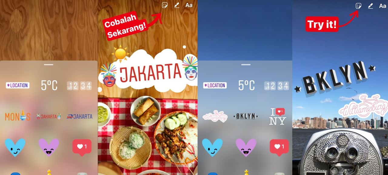 Instagram får geostickers