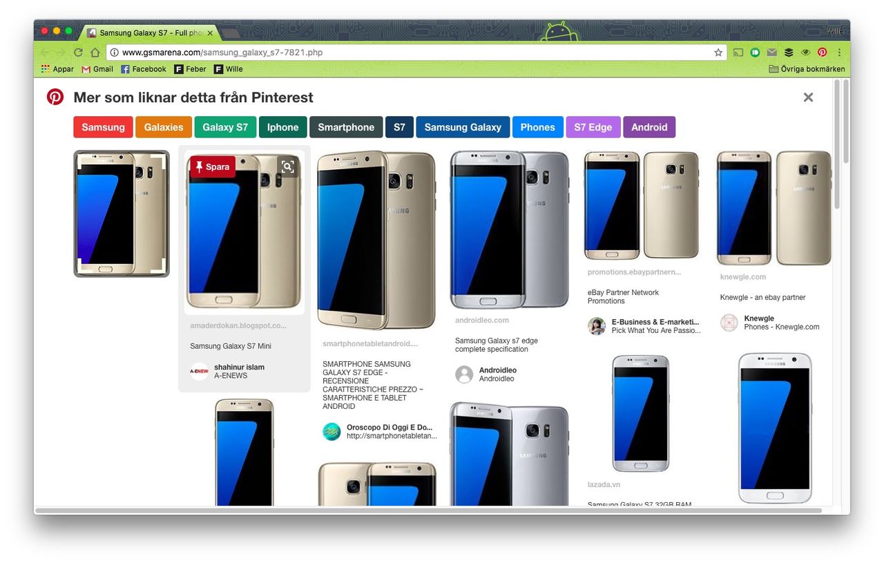 Hitta liknande prylar med Pinterest nya plugin