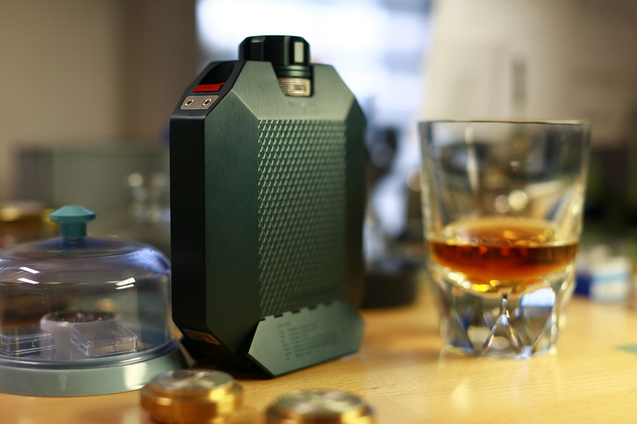 En exklusiv flaska att förvara whiskyn i
