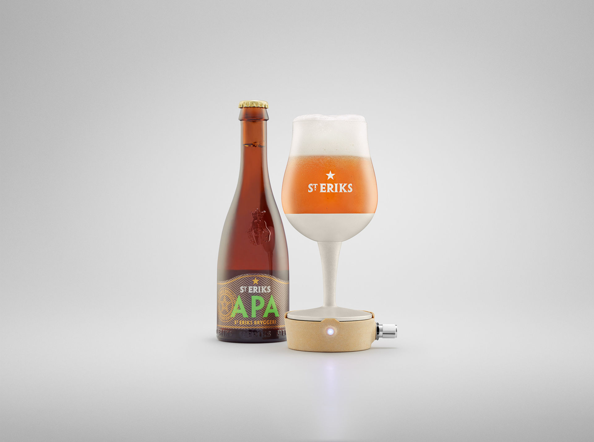 Elektriskt ölglas ska förhöja smakupplevelsen