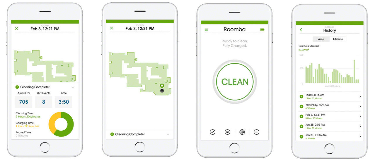 Roomba börjar visa hur duktig den har varit