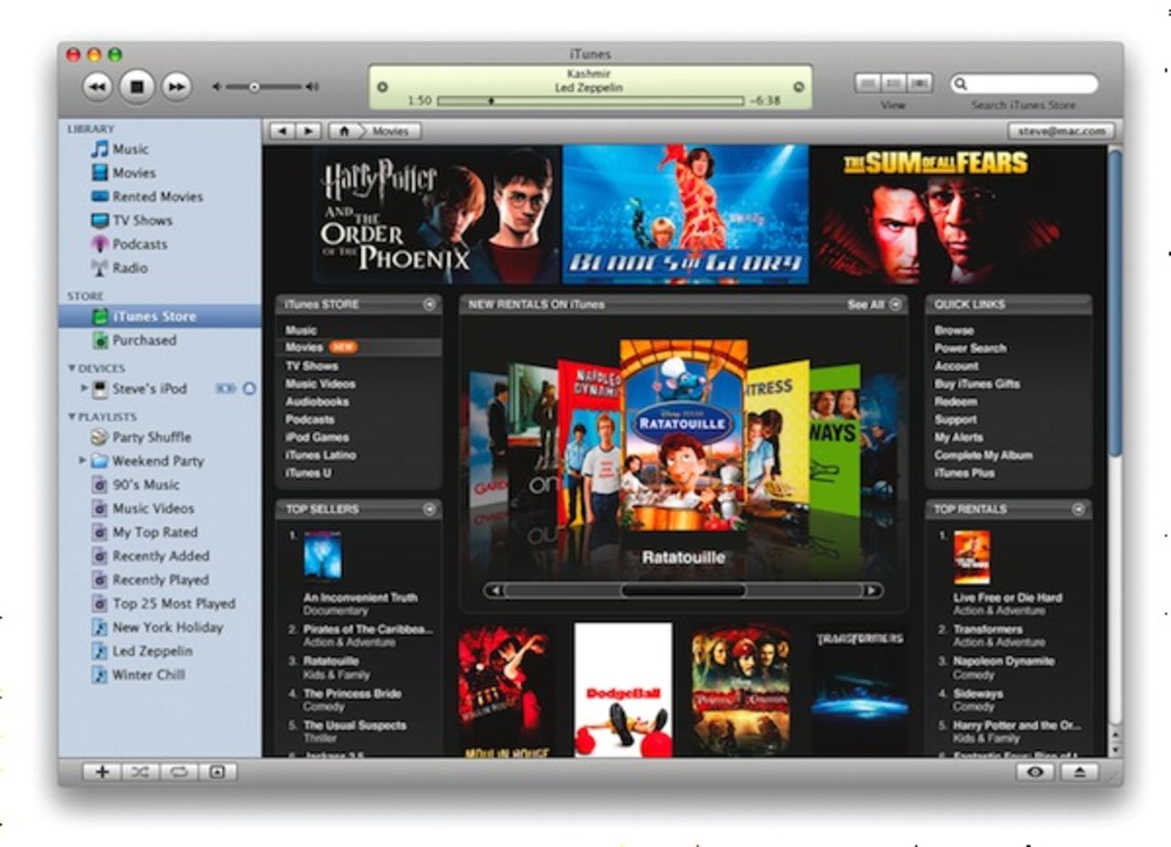 Nya versioner av iTunes, Quicktime, iMovie och Front Row