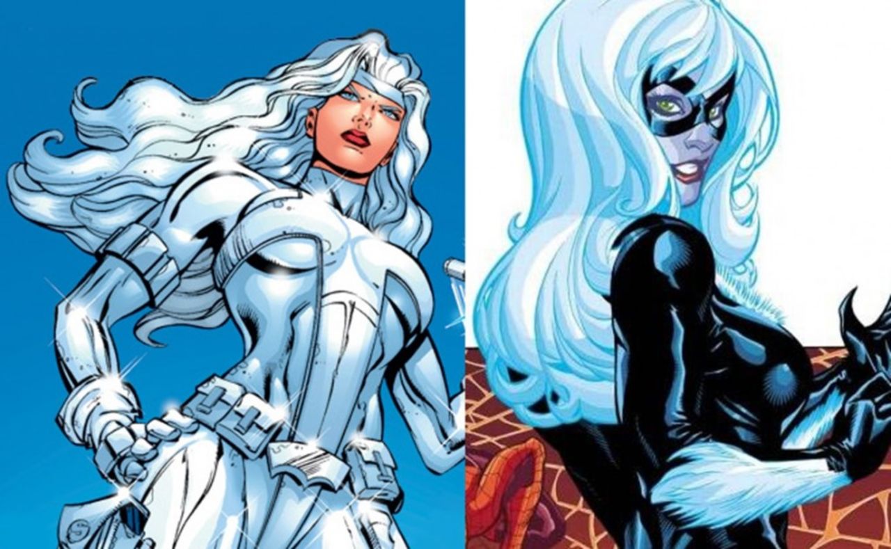 Film med Black Cat och Silver Sable på gång