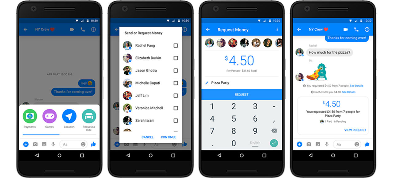 Splitta notan med Facebook Messenger